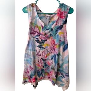 Floral Sleeveless Top - Multicolor